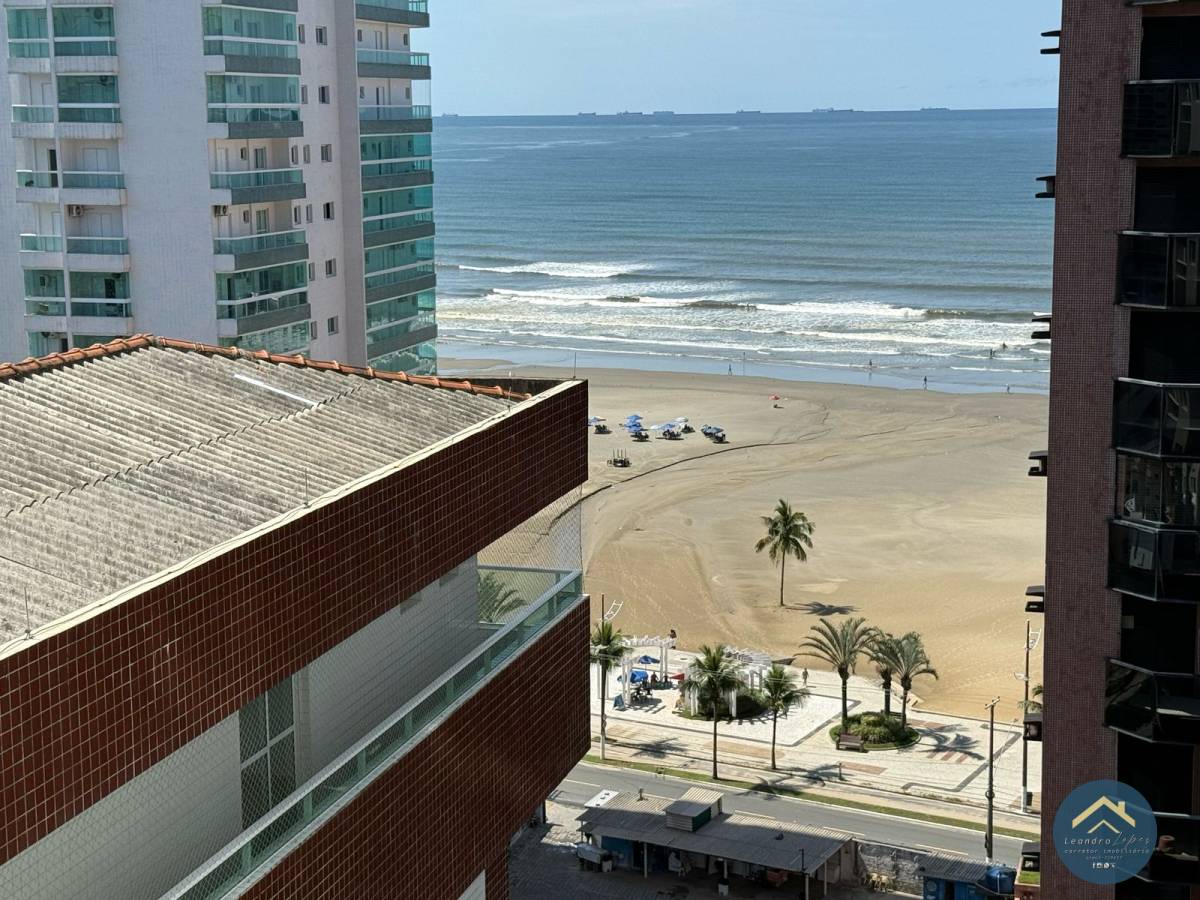 Lindo apartamento vista mar, mobiliado, 2 dormitórios sendo 1 suíte, 96 M² de área útil, na Guilhermina !!
